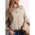 Street One Dames Linnen blouse met 3/4 mouwen en strepen in Beige