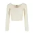 Dames t-shirt met lange mouwen en v-hals in Shorts ribstof Urban Classics