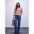 Street One Dames Sweater met geribd detail in Roze