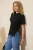 TRENDYOLMİLLA Dames Zwart Effen Kort Regular fit Blouses