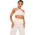 Missy Empire Gepleiteerde crop-top met bandjes voor dames (Crème)
