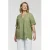 Gozzip katoenen rechtvallend broderie blousetop Plus Size – groen