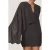 Reiss Cape Detail Mini Dress Grape