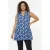 YOEK gebloemde top blauw