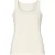 Dames tanktop van katoen-elastaan ​​jersey met geplooide halslijn – gebroken wit