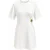 Crew Neck Mini T-shirt Jurk met Steen Accessoire