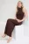 TRENDYOLMİLLA Dames Bruin Effen Maxi Mouwloos Casual Bodycon Jurken