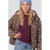 Me & My Monkey winterjas met panterprint – bruin/beige