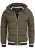 INDICODE JEANS Winterjas ‘Marlon’  olijfgroen / wit