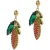 OTAZU Blossom Flower Earrings Red, Orange, Green