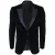 Heren zwart fluwelen diner smoking colbert blazer
