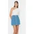 TRENDYOLMİLLA Dames Blauw Effen Kort / Mini A-lijn Kokerrok- rok Rokken