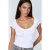V-hals Korte Mouwen Drapé Blouse