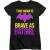 Batman Dames-T-shirt met nauwsluitende pasvorm voor Moederdag: ‘Brave As Batgirl’ (Zwart)
