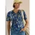 Shirt met split in de hals en print