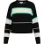 Mymo Jumper Dames ZWART GEBROKEN WIT GROEN