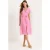 V-hals Midi-jurk met knopen en binden detail