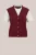 WE Fashion – Dames fijngebreide trui met gouden accenten – Regular fit – Bordeauxrood –