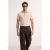 TRENDYOL MAN Heren Beige Effen Kort Regular fit Poloshirts