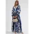 Abstracte Spleet Maxi Jurk met V-hals