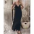 Mikuta The Black Long Knotted Dress
