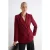 TRENDYOLMİLLA Dames Bordeaux Effen Lang Regular fit Blazers
