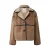 Haarjack met faux bont en contrasterende piping voor dames QS