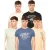 Duck and Cover Heren Haltecks Assortiment T-shirt (Verpakking van 5) (Multikleurig)