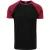 Urban Classics Heren Contrast Raglan T-shirt (Zwart/Bourgondië)