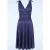 Topvintage Exclusive ~ Grecian pin dot jurk in marineblauw