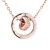 Ketting hart oxiden zirkonium sieraden zilver 925 roze vergulde