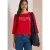Shirt met 3/4-mouwen, boothals en print