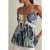 Reiss Animal Printed Lace Top Blue