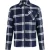 SoulCal Heren-shacket van geruite flanel met doorlopende rits en lange mouwen (Marine)