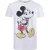 Disney Heren Mickey Mouse Vintage T-shirt (Wit/zwart/rood)