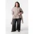 MS Mode blouse met krijtstreep bruin met pailletten