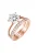 ELLI Ring  rose-goud / transparant