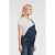 LOVE2WAIT regular fit zwangerschapstuinbroek stonewashed