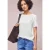 Street One Dames Blouse met ronde hals en korte pofmouwen in Wit