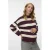 VERO MODA MATERNITY zwangerschaps gestreepte trui donkerrood fijn gebreid