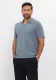 Profuomo Polo Heren Polo Open Collar Cotton Crepe,