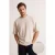 TRENDYOL MAN Heren Beige Effen Kort Oversized T-shirts