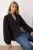 TRENDYOLMİLLA Dames Zwart Effen Lang Oversized Overhemden