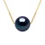 Ketting gekweekte parel Zoetwater Round and Black 9-10 mm Venetiaans Geel Gouden Ketting