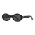 Off White Dames/Dames Edison Ovale Zonnebril (Zwart/Zwart)