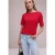 Street One Dames Shirt met knoopdetail in Rood