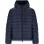 Diesel effen marineblauw gewatteerd jack met capuchon