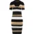 GUESS  Eco Evie Striped Polo Dr Black White Gold Str
