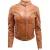 Dames slim-fit leren bikerjack-Maldon