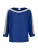 MADELEINE Blouse  beige / royal blue/koningsblauw